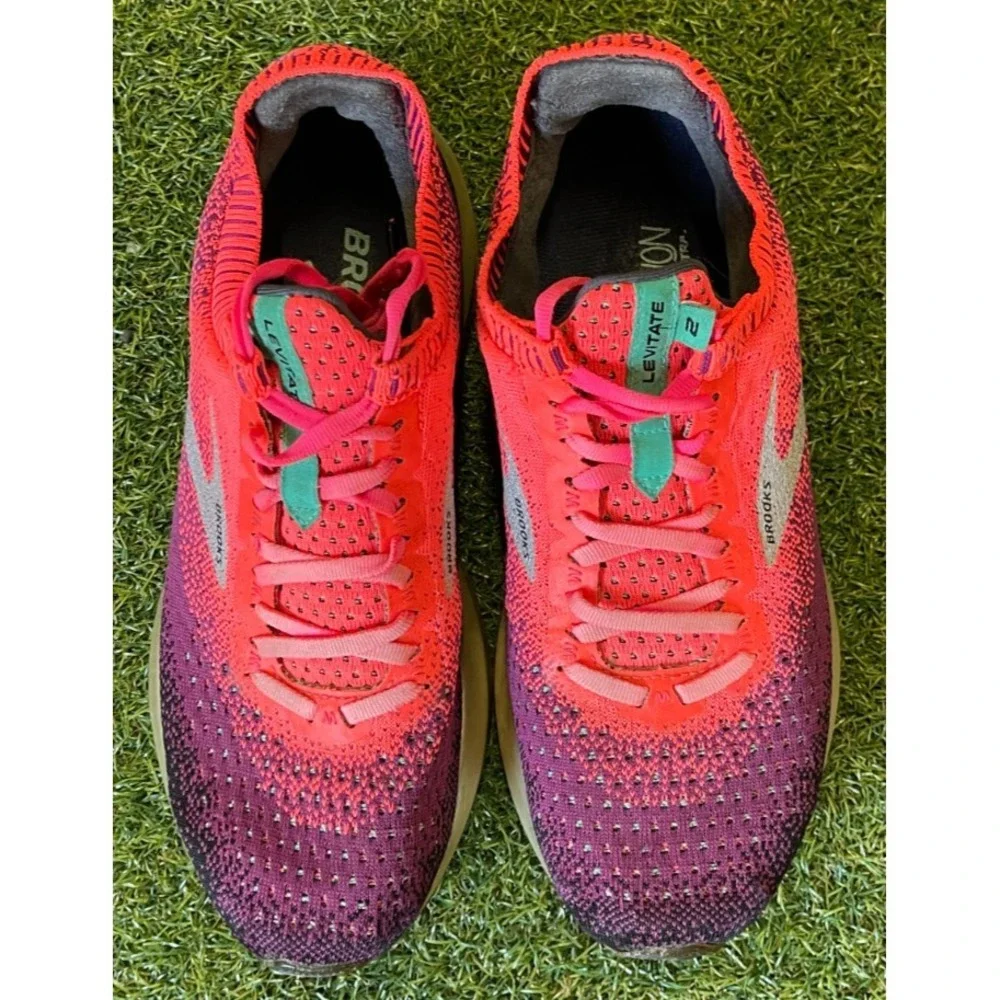 Brooks Levitate 2 1202791B678 Women's 8.5 Running Shoes‎ Orange Plum Sneakers